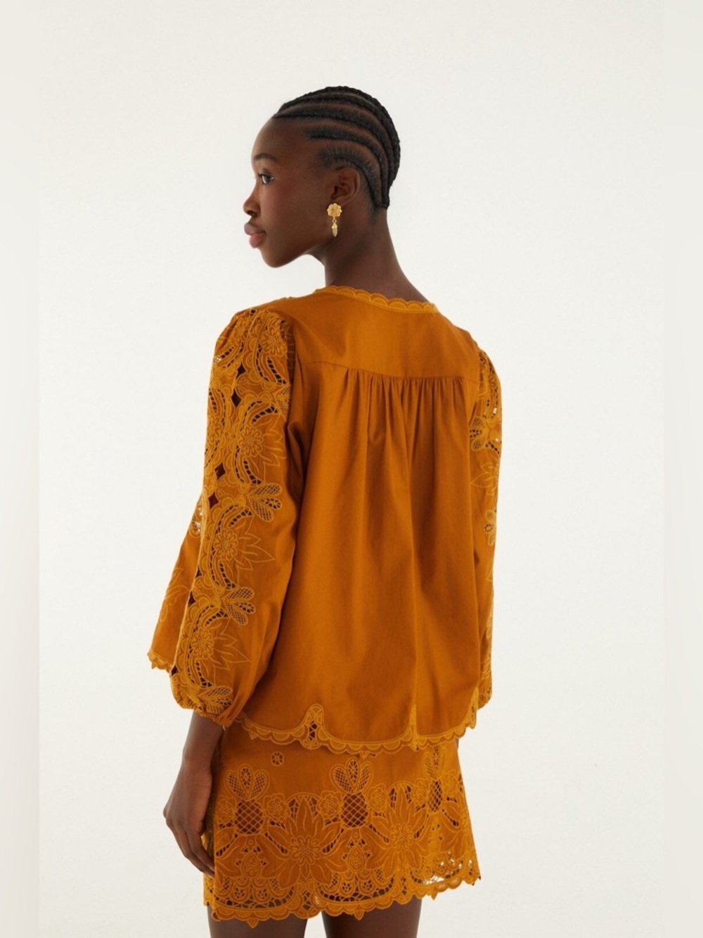 Farm Rio: Camel Richelieu Mini Skirt - Picture 2 of 10